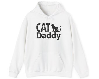Cat Daddy hoodie | distressed cat silhouette sweatshirt