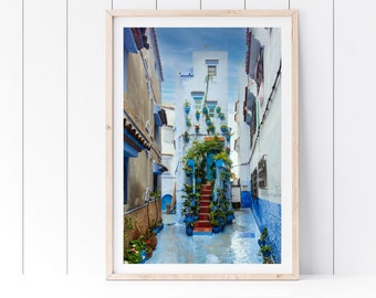 Chefchaouen Morocco Print, Blue City Fine Art, Moroccan Decor