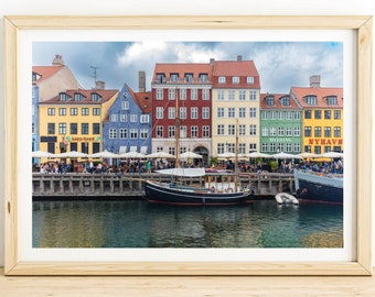 Nyhavn Copenhagen Print | Colorful Canal Fine Art Photography