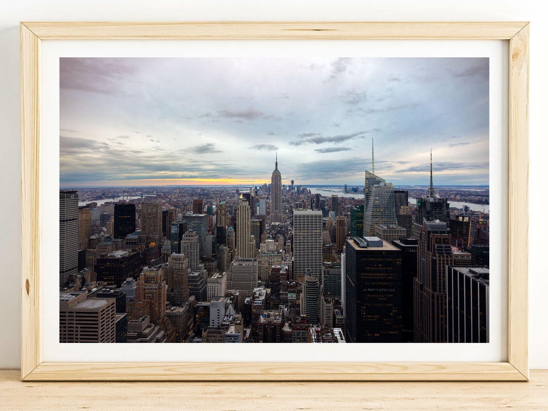 Empire State Building Sunset Photo – New York City Skyline Art Print - Etsy