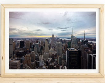Empire State Building Sunset Photo – New York City Skyline Art Print