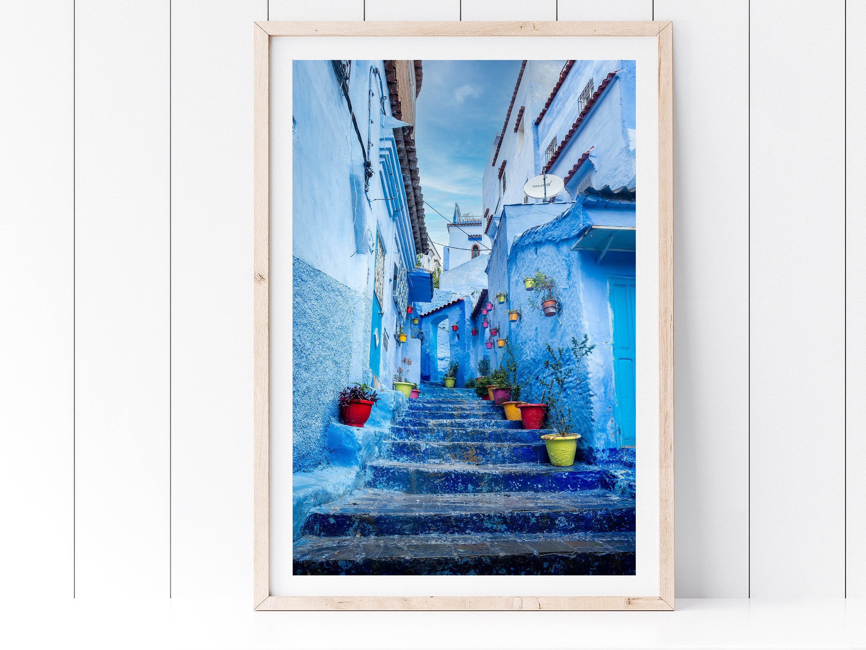 Chefchaouen Photographic Print, Chefchaouen Home Decor, Morocco Famous Places, World Landmarks, Gift, Blue City Fine Art, Vertical Print