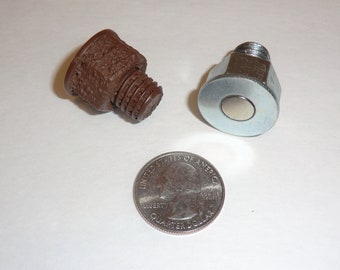 NATURAL (Silver) & RUSTY Micro Nano GeoBolt Geocache Containers - Bolt and Nut Cache Geocaching GPS