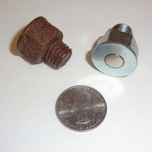 NATURAL (Silver) & RUSTY Micro Nano GeoBolt Geocache Containers - Bolt and Nut Cache Geocaching GPS