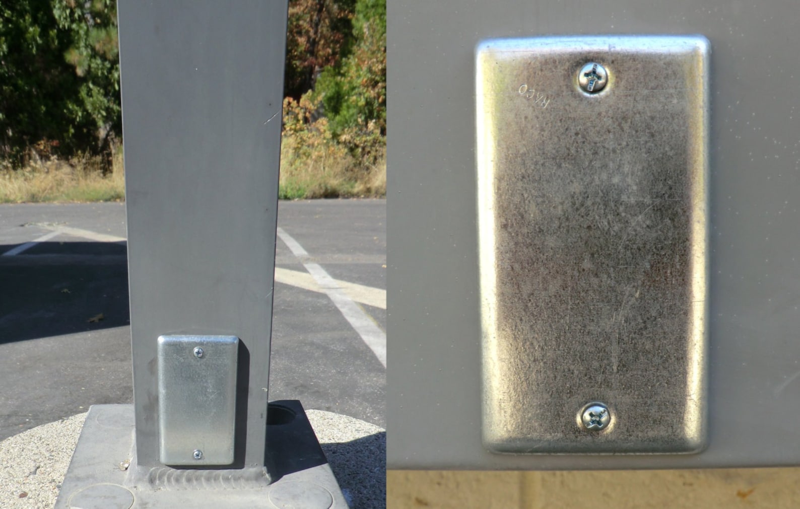 2 Utility Electrical Plate Geocache Containers. Great Etsy