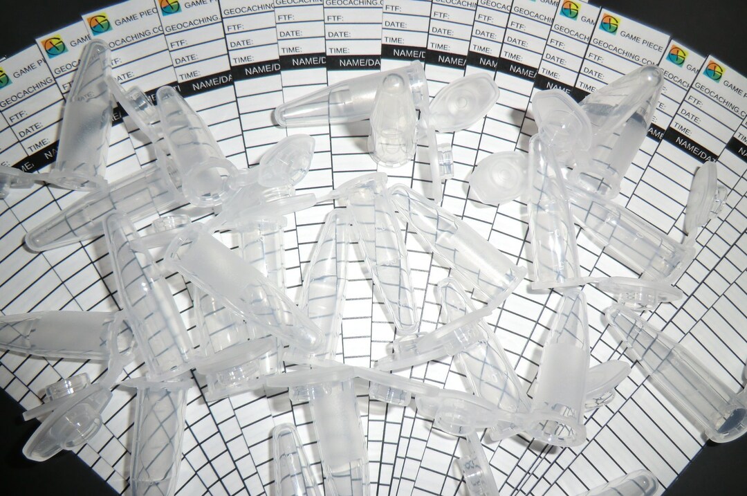 25 CLEAR Micro Geocache Containers W/ Rite in the Rain All Weather ...
