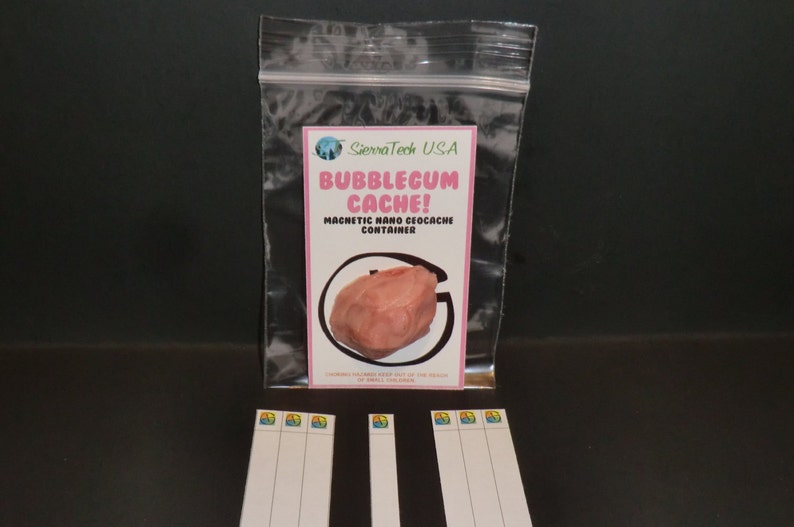 Bubblegum Chewing Gum Geocache Container Geocaching Neodymium Magnetic Bubble Gum Cache image 2