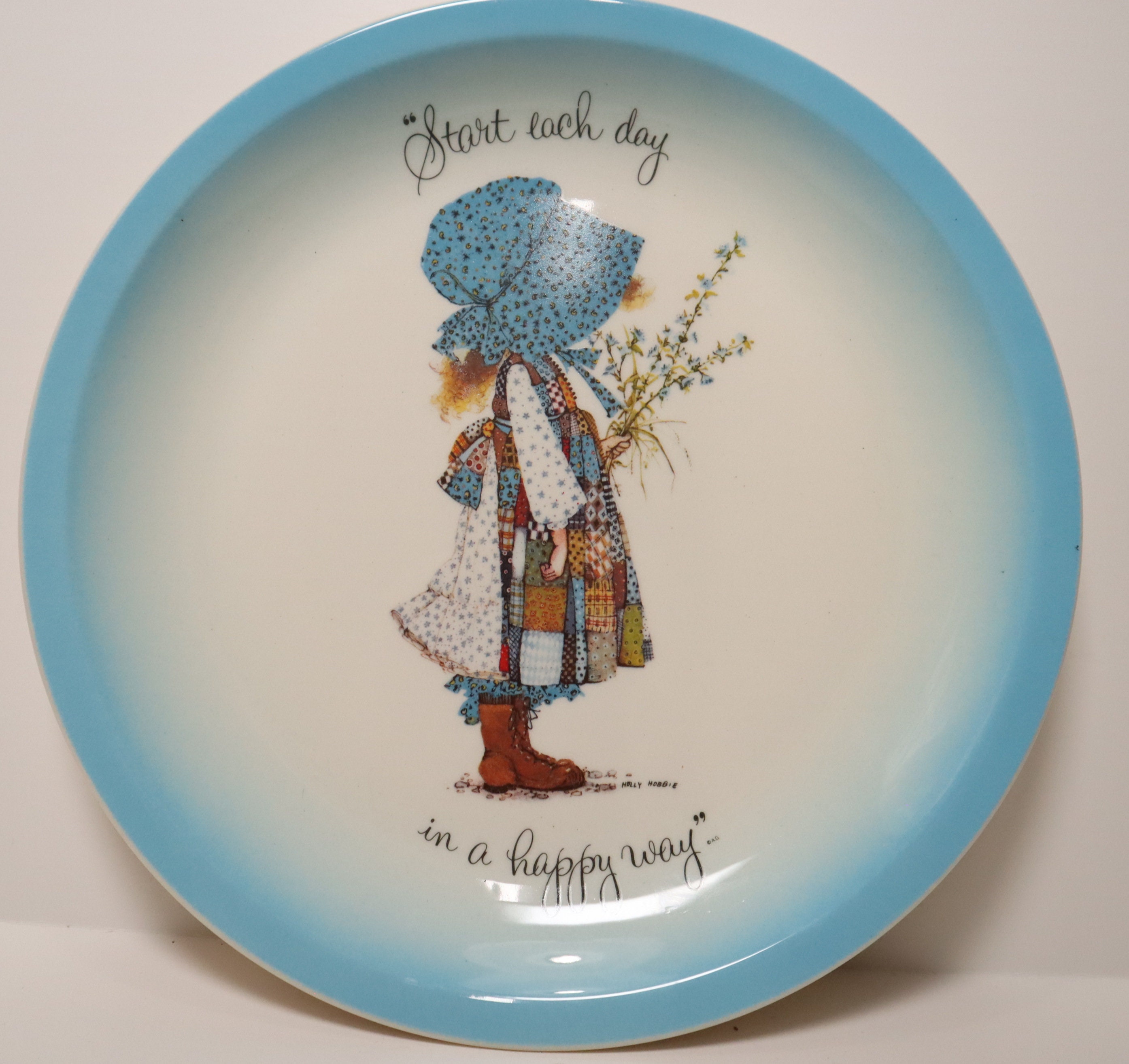 1972 Holly Hobbie Collectors Edition Plate Start Each Etsy