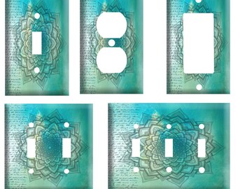 Green Mandala Plate Etsy