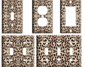 Leopard Print Light Switch Plate Etsy