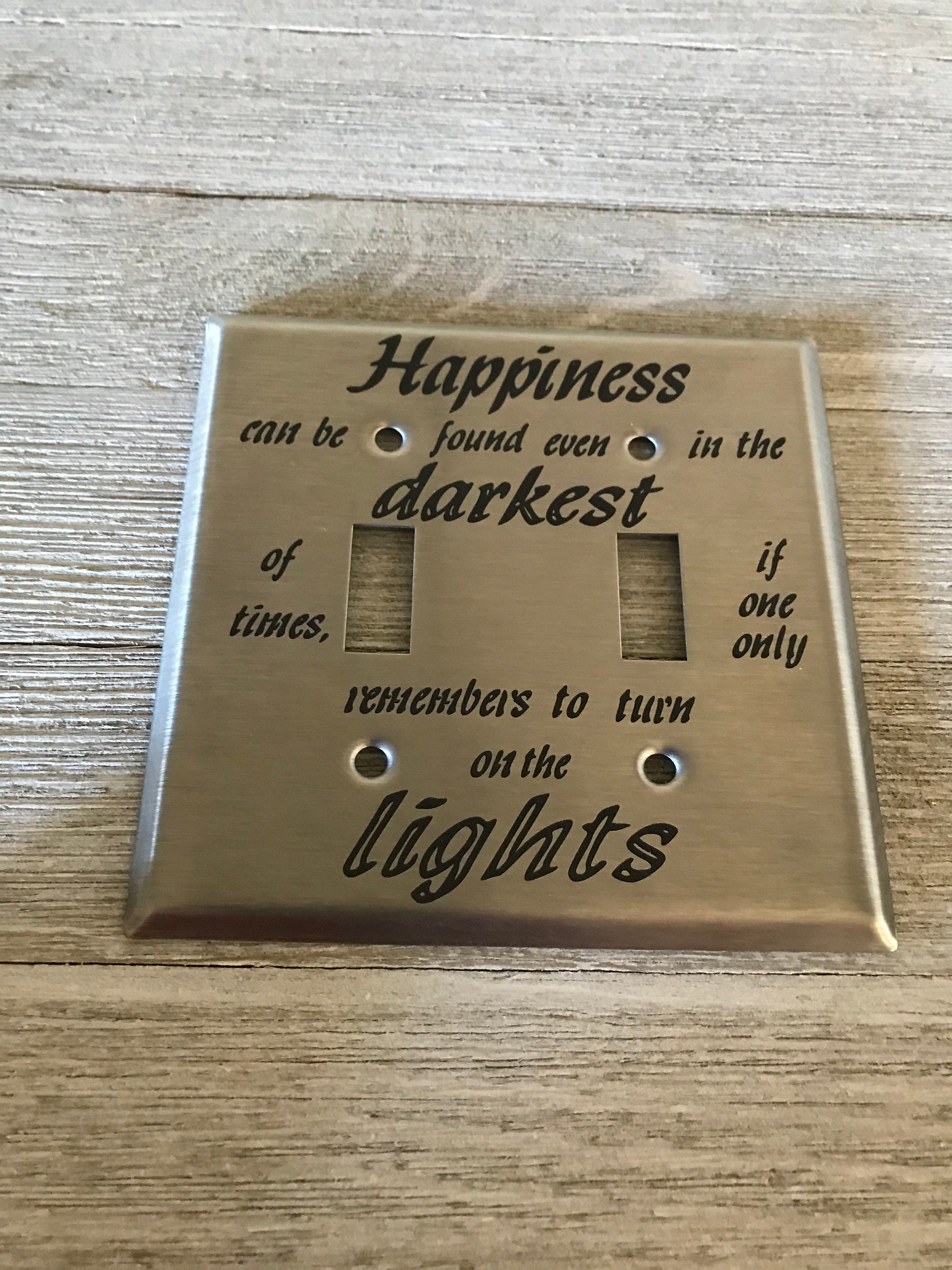 Handmade Engraved metal Single Toggle Light Switch Cover Plate Etsy