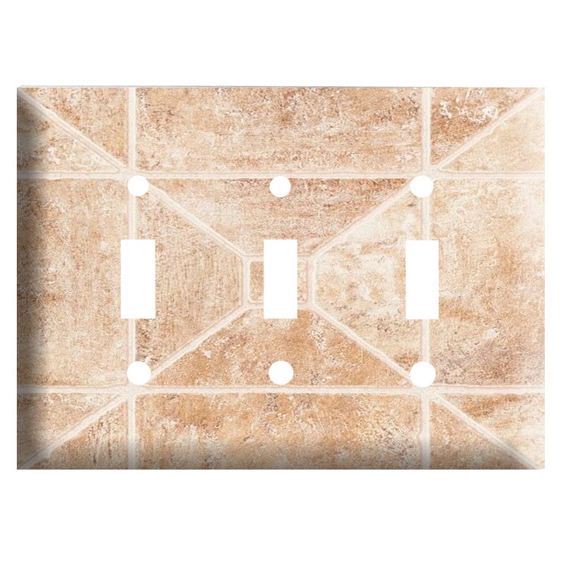 Tile Switch Stone Tile Look Design(not Actual Tile), Plastic Light Switch Cover ...