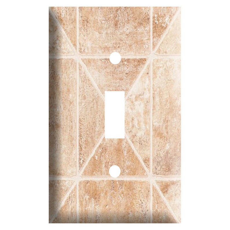 Tile Switch Stone Tile Look Design(not Actual Tile), Plastic Light Switch Cover ...