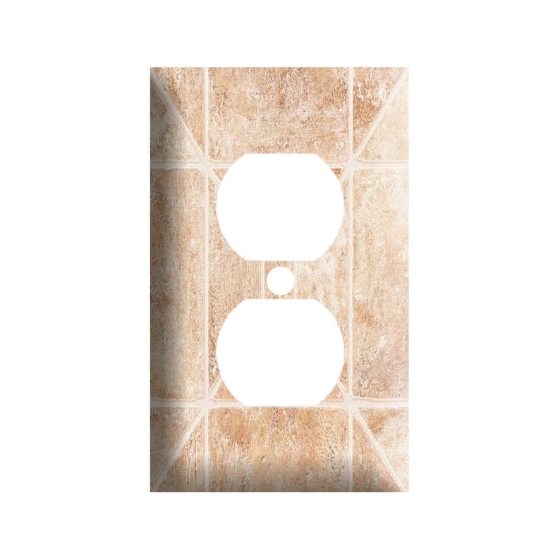 Tile Switch Stone Tile Look Design(not Actual Tile), Plastic Light Switch Cover ...