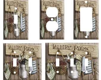 Laundry Room Switch Plate Cover Laundry Decor Housework Decor Laundry Room Inspired Light Switch Cover With Soap And Iron