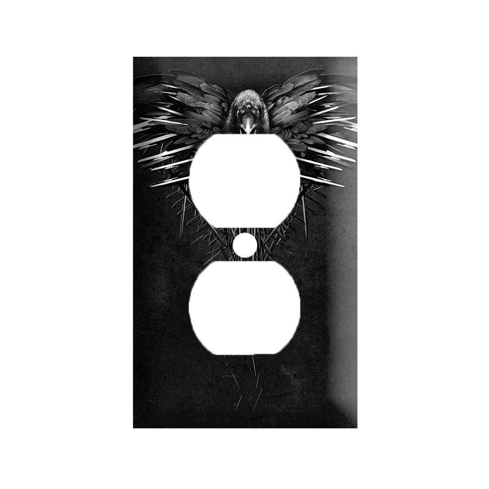 Raven Toggle Switch Odins Black Viking Raven, Decorative Light Switch Cover Plate, Single ...