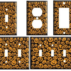 Halloween 6 design, Light Switch Cover Plate, Single Toggle or Dimmer Switch, Outlet, GFCI Rocker, 2 Gang Toggle