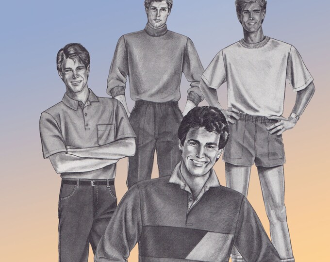 Mens Rugby Shirt Pattern Polo Shirt Golf Shirt Pattern Crew Neck