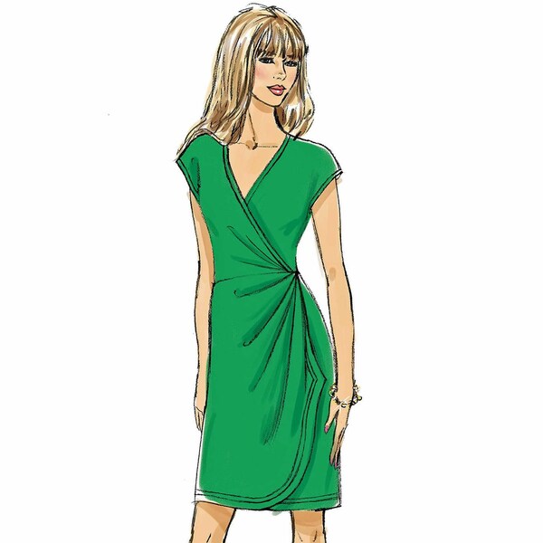 Einfach Wickelkleid Muster · Größe 6-8-10-12-14 Kenzo London Nähen Muster · Butterick B6054 · UNBESCHNITTENEN