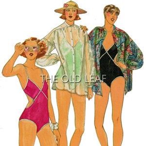 1970s Swimsuit Pattern - One Piece Monokini by Gil Aimbez, Butterick 5449, UNCUT