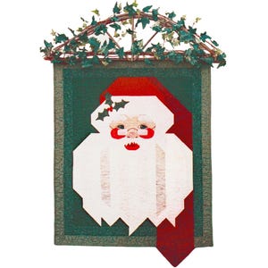 Santa Face Wall Quilt Pattern, Finished Size 34 x 44 Inches - Prairie Grove Peddler 325