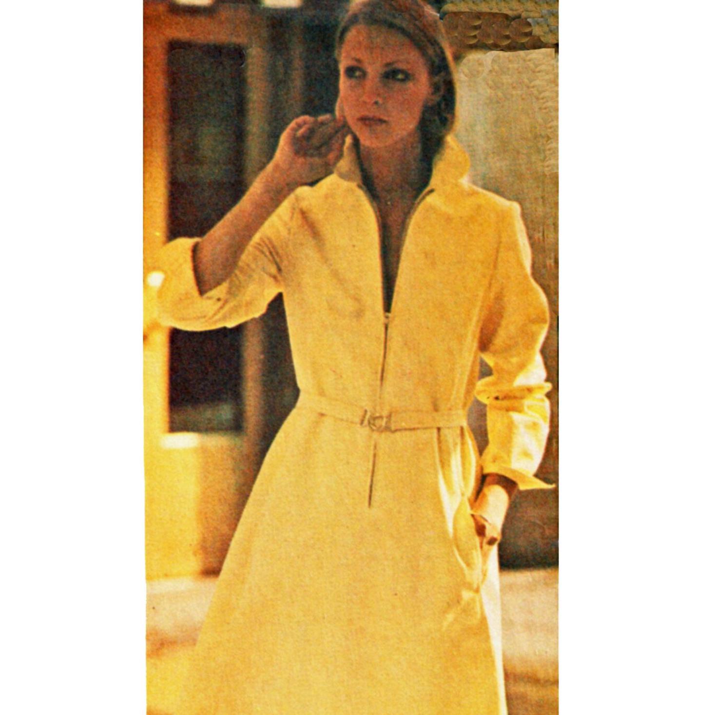 70s Halston Dress Pattern: Zip Front, Fit Flared, Mccalls 4391 (UNCUT) -  Etsy