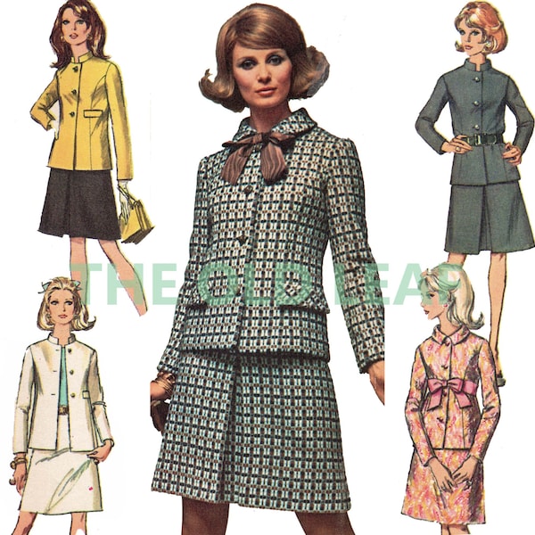 1960s Pattern - Designer Suit Jacket & Skirt for Women, Simplicity 7862, UNCUT