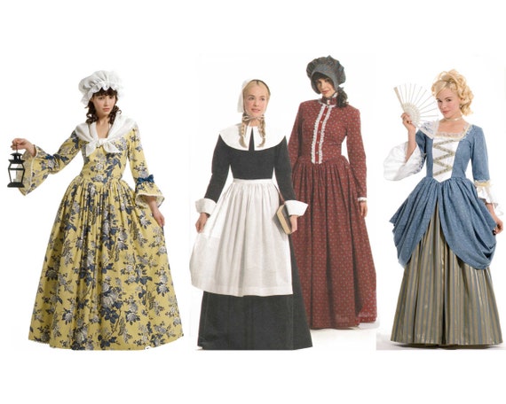 Colonial Dress Costume Pattern Pilgrim Prairie 40th 40th Etsy Fascinating Colonial Dress Patterns Colonial Dress Costume Pattern Pilgrim Prairie 40th 40th Etsy Fascinating Colonial Dress Patterns