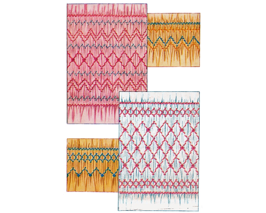 Vintage Smocking Dots Transfer Pattern 1960s Mccalls 2435 Etsy