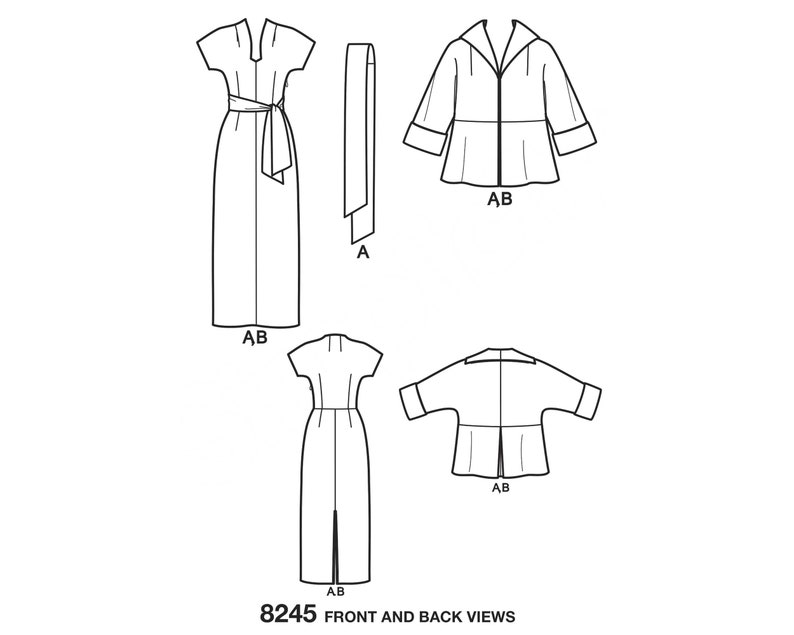 Sewing Pattern for 50s Dress & Swing Jacket Reissued Etsy