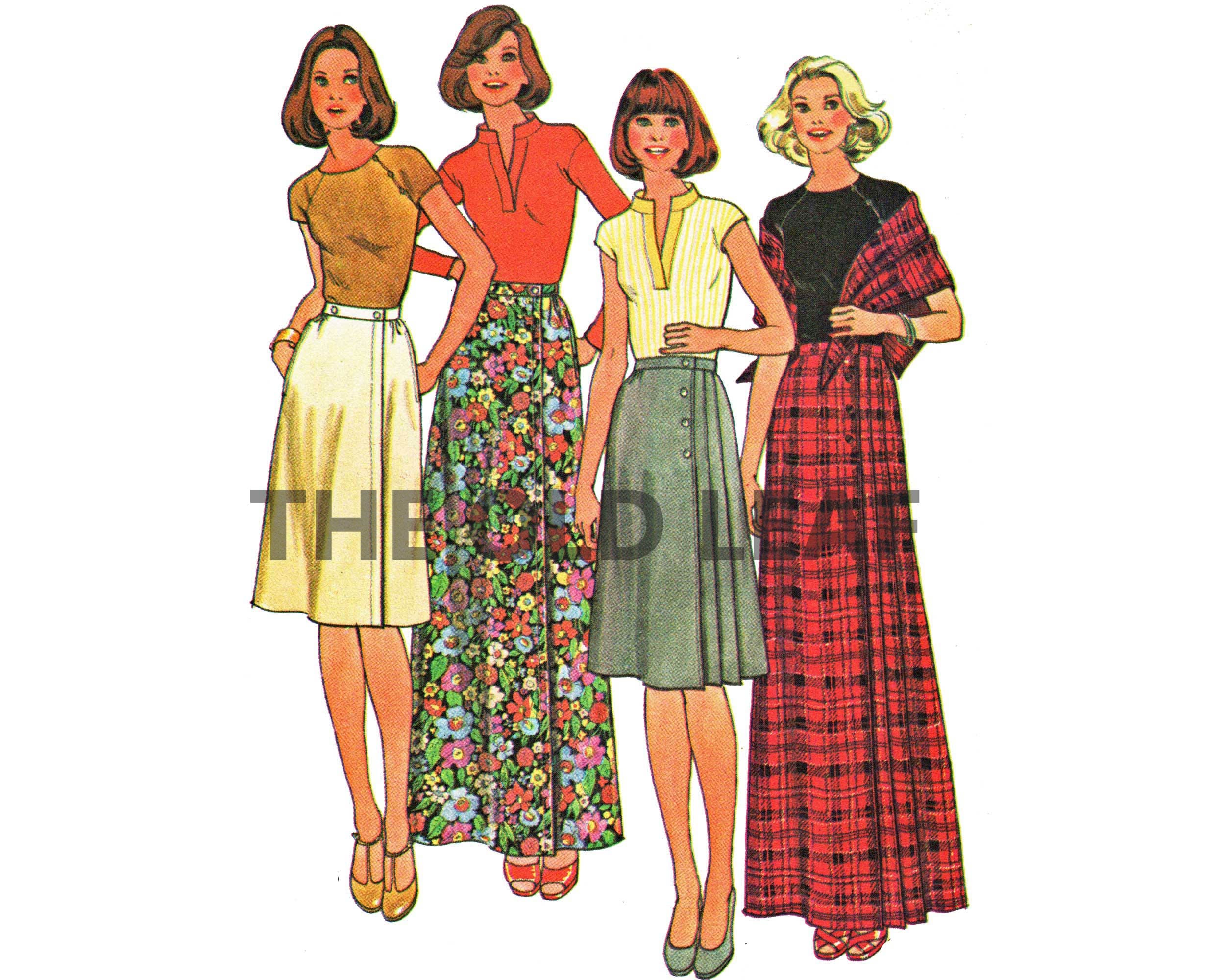 Simplicity 9049 Easy To Sew Misses Back Wrapped Skirts Sewing Pattern Sz 14-22 Simplicity 9049 Easy To Sew Misses Back Wrapped Skirts Sewing Pattern Sz 14-22