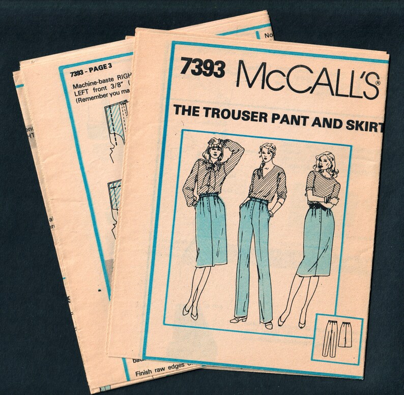 Pleated Pants & Skirt Pattern 1980s Palmer Pletsch Mccalls - Etsy