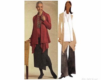 Reversible Cascade Jacket Pattern with Skirt, Pants & Top,  Easy Vogue V8435 - UNCUT