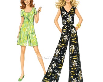 1960s Palazzo Jumpsuit and Romper Pattern: Simplicity 8146