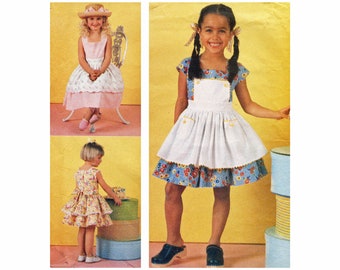 Sewing Pattern - Girls Apron Dress / Pinafore Dress, Easy Vogue 7069, UNCUT