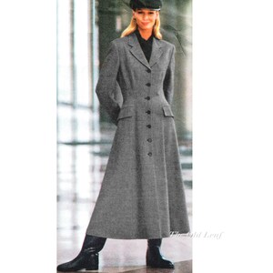 Coat Dress Pattern: Long, Flared, Button Front by Designer DKNY, Vogue 1054 (UNCUT)