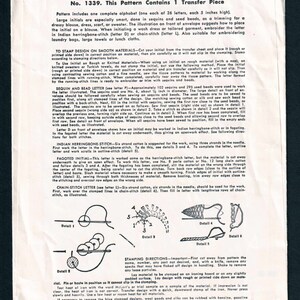 Script Alphabet Letter Transfer Pattern, Vintage 1940s McCalls 1339 - UNCUT image 3