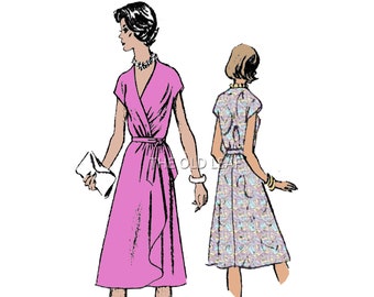 1970s Pattern - Furstenber Style Wrap Dress by Designer Frances Henaghan, Mail Order M416, UNCUT