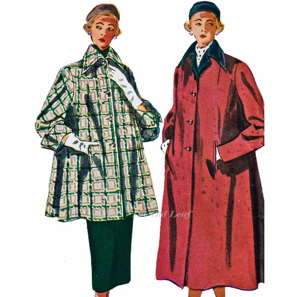 1950s Swing Coat Pattern or Topper, Simplicity 3339 - UNCUT