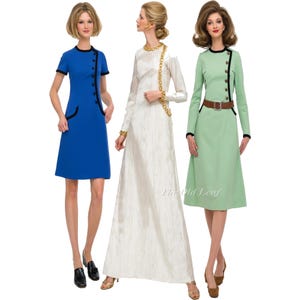 Vintage 1970s Half Size Dress Pattern: Mod A-Line, 3 Lengths, Butterick 5990 UNCUT