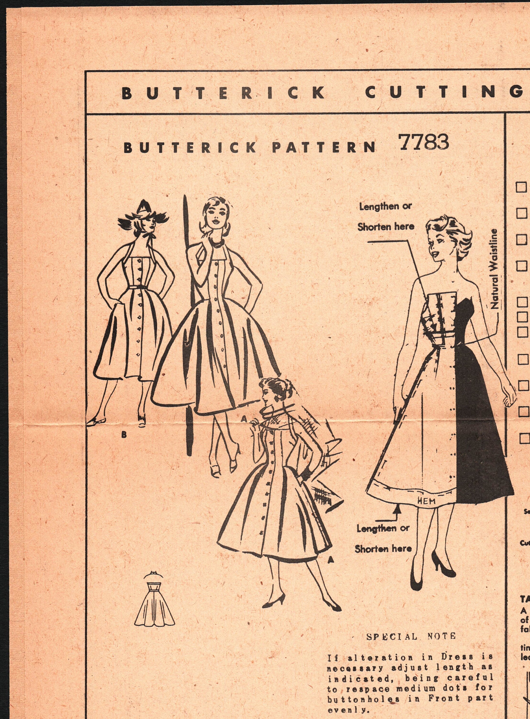 Sewing & Needlecraft 1950s Halter Sundress UNCUT Vintage Sewing Pattern