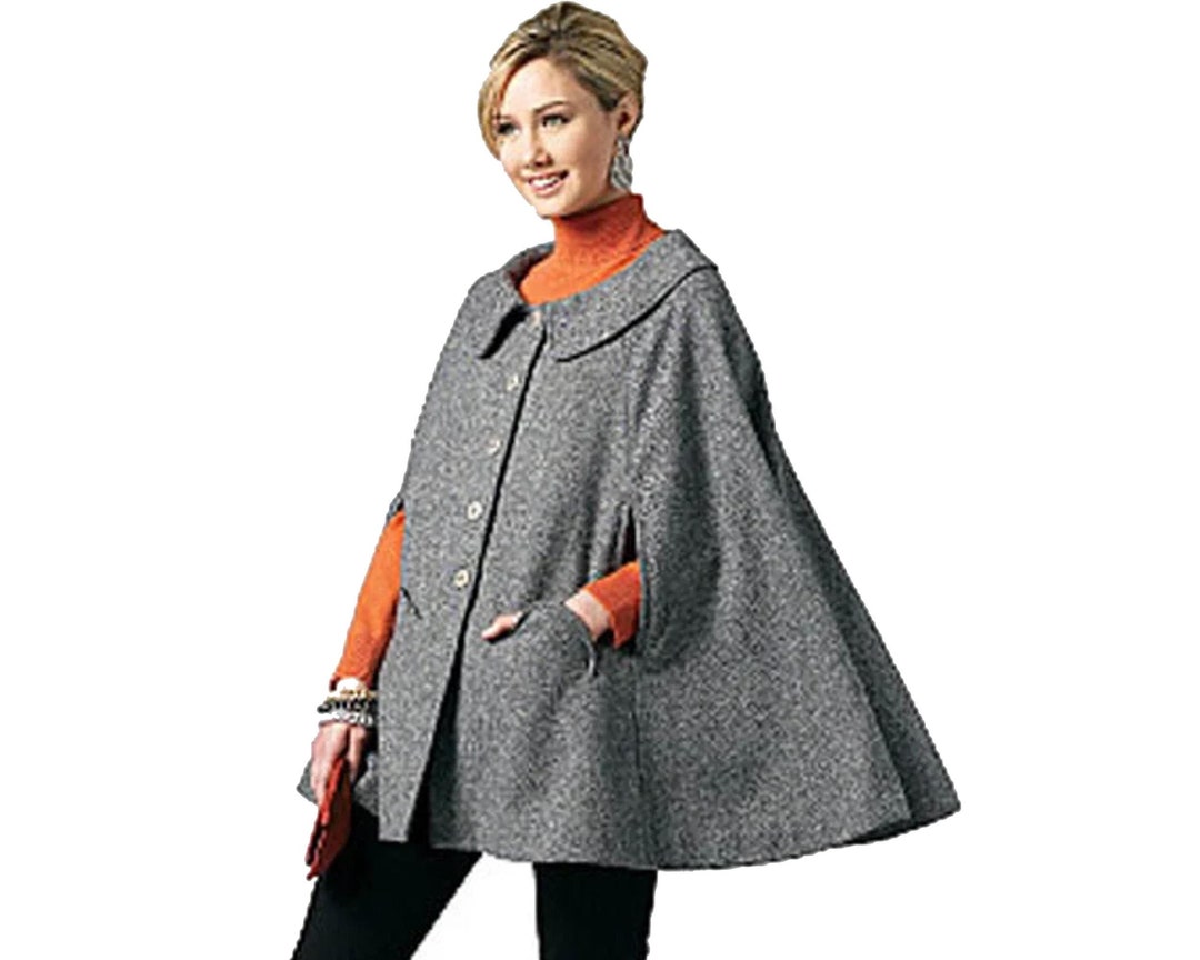 Cape Pattern With Flat Portrait Collar & Optional Hood, Mccalls M6446 ...