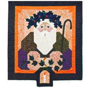 Santa Wall Quilt Pattern - Old World Father Christmas Design - Prairie Grove Peddler 323
