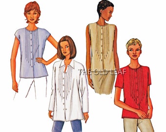 Easy Pintuck Blouse Pattern with Variations, Butterick 3457, UNCUT