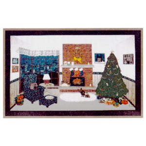 Christmas Wall Quilt Pattern - Christmas Eve Room Vignette, Finished Size 22 x 34 Inches, Joans Own Creations #208