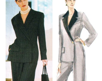 1990s Vogue Pattern - Mock Wrap Jumpsuit Pattern by John Galliano for Givency, Vogue Paris Original 1887 - UNCUT