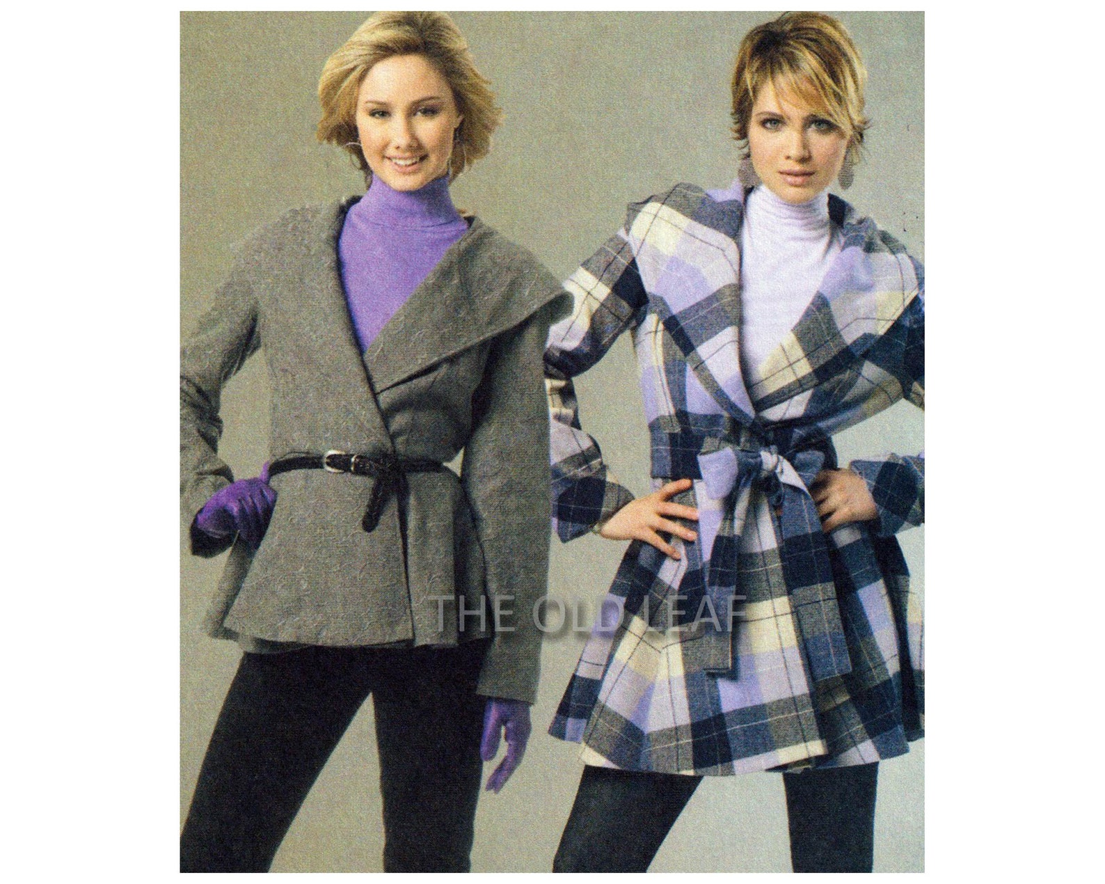 Sewing Pattern for Wrap Coat With Optional Hood Easy Mccalls Etsy