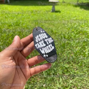 Jesus Take the Wheel | Retro Motel Keychain