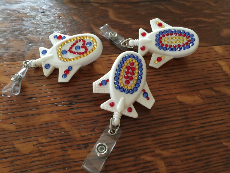 Blingy Swarovski Rhinestone Crystal ID Holder Badge Reel Etsy