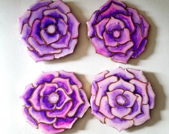 Flower Coasters- Candle holder- Jewelry Holder- House Warming Gift
